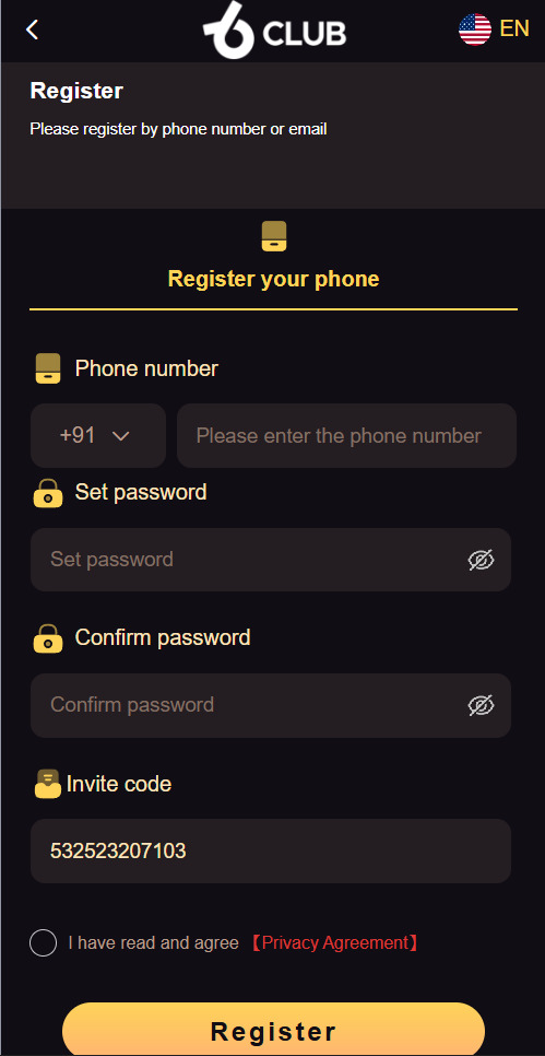 6Club Registration Guide